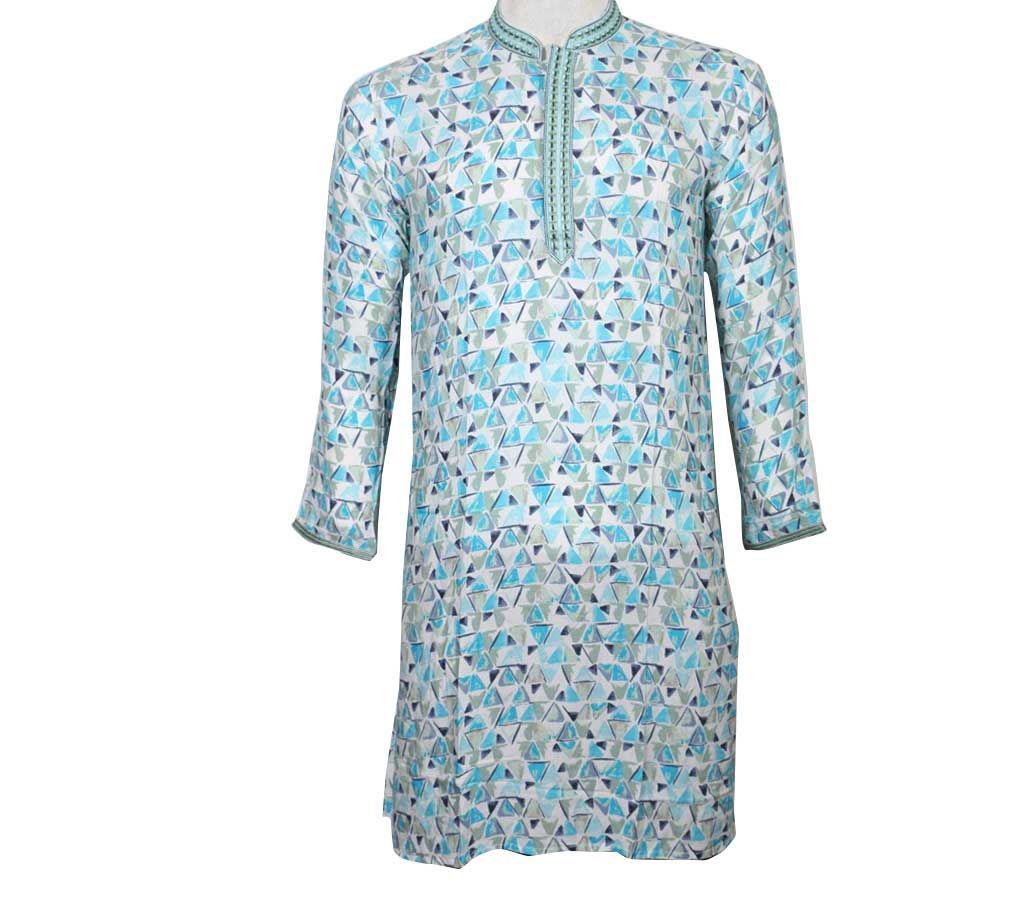 Gents Semi Long Printed Punjabi