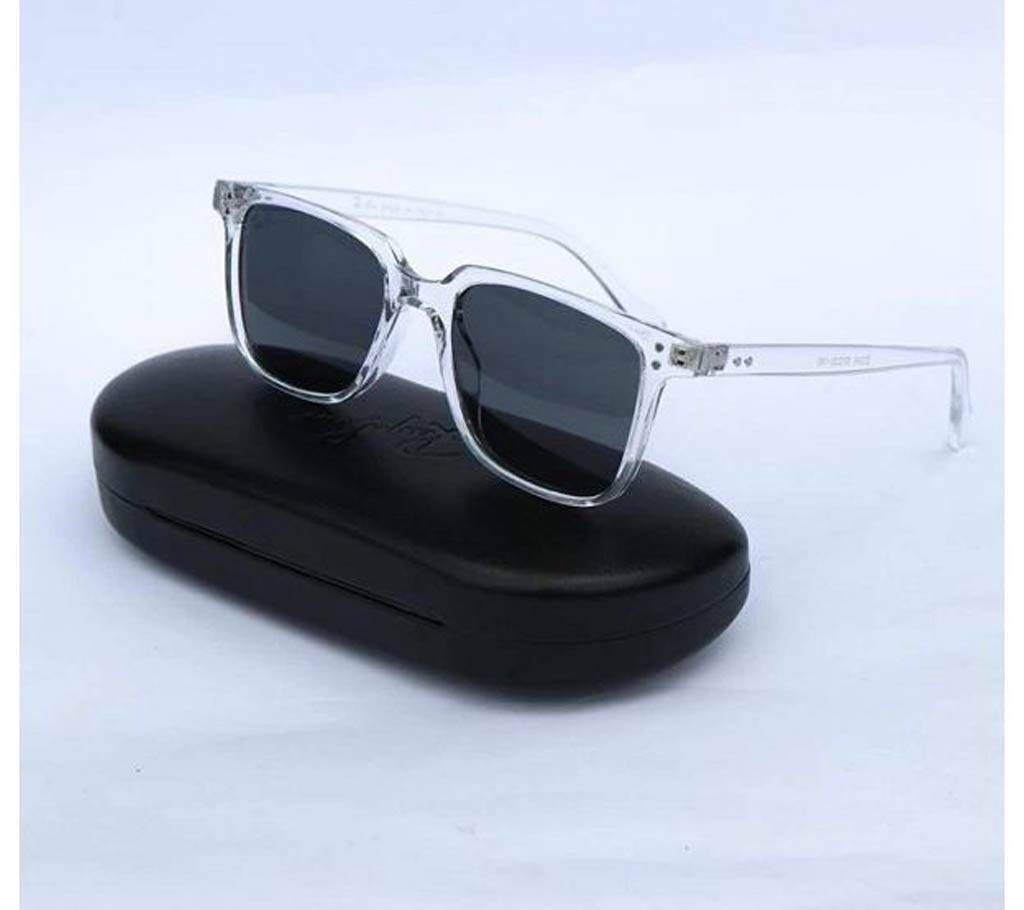 Black Lens White Frame Casual Sunglasses for Men  SKA
