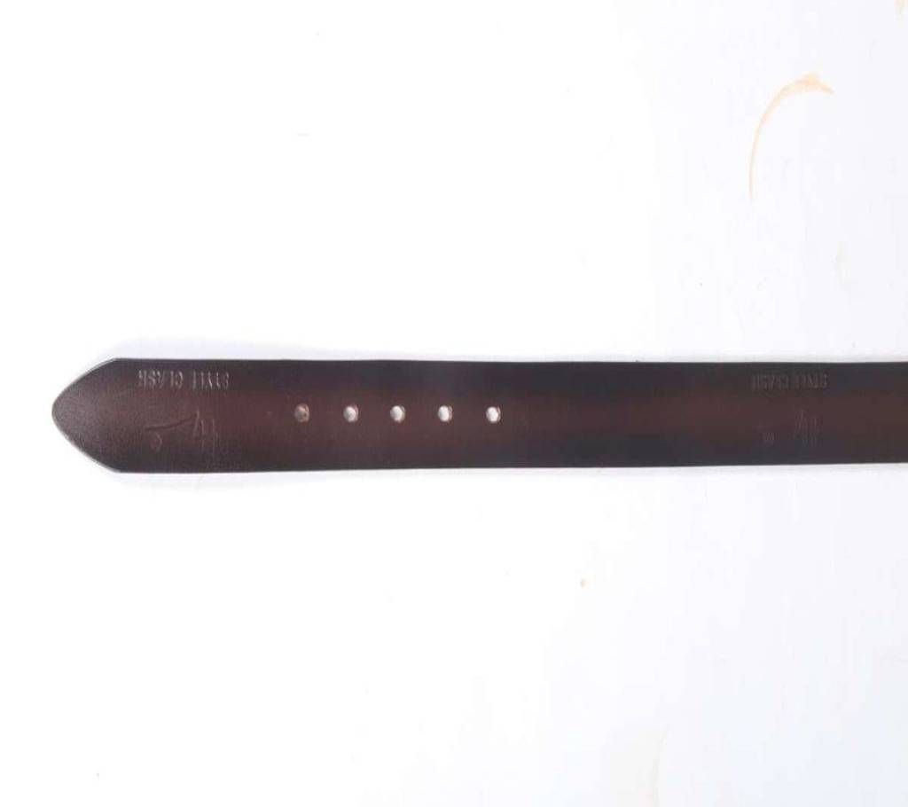 100% Genuine Leather Deep Chocolate Leather Belt For Men-CSB-85