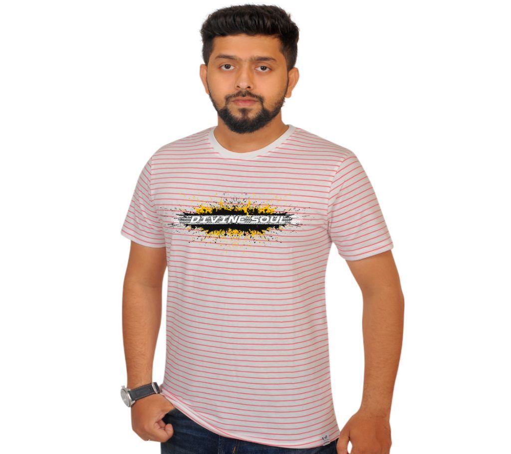 Divine Soul Half Sleeve Cotton T shirt For Men
