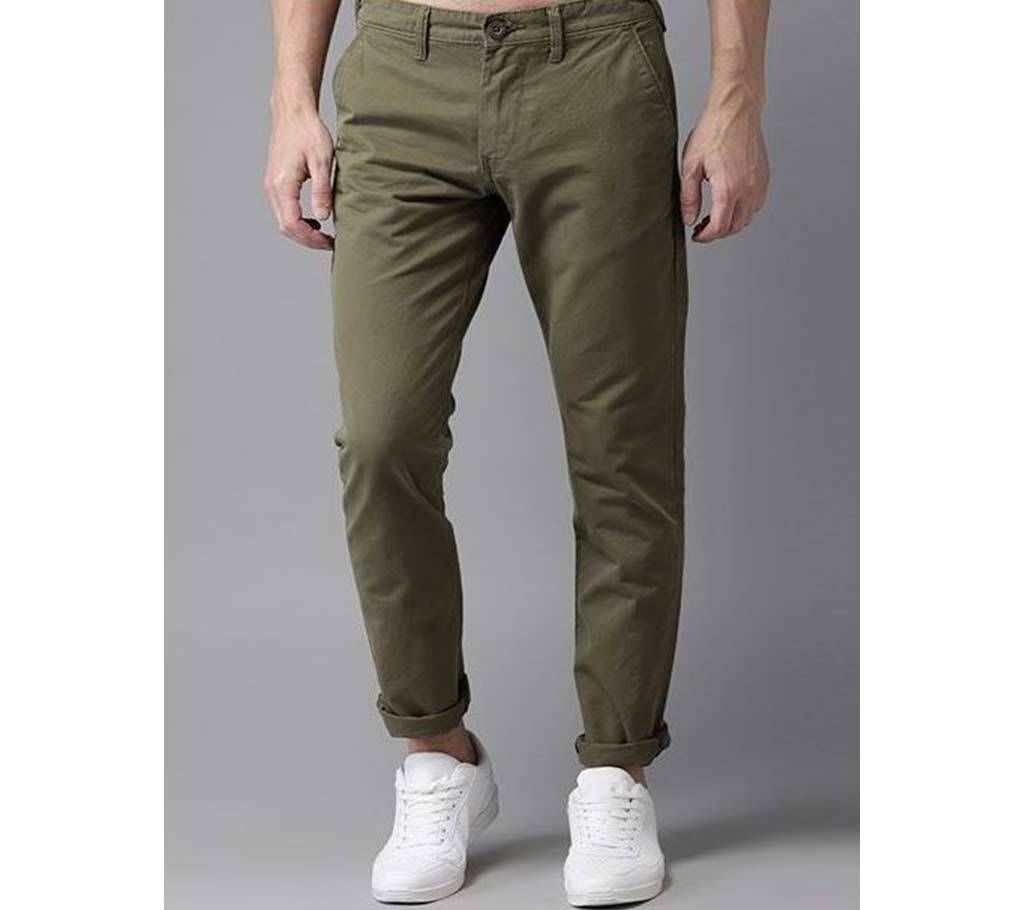 Gabardine Pant For Men Olive Color