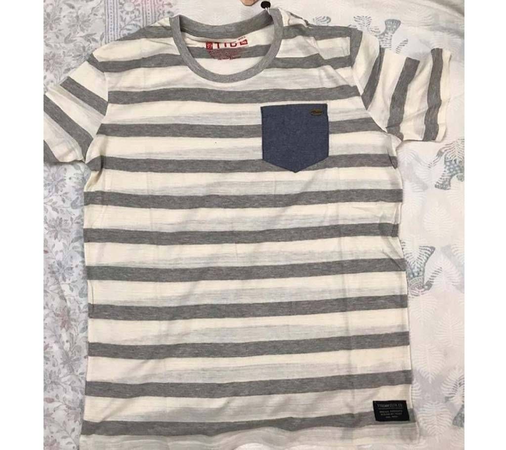 Half Sleeve T Shirt For Men - Stripe 