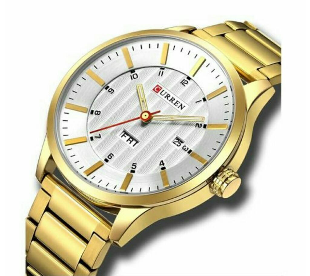 Curren Waterproof Wrist Watch For Men-Golden 