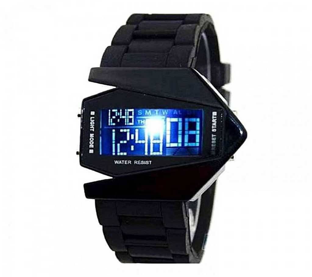 Stainless Steel Digital Watch for Men - Black (7 Color)