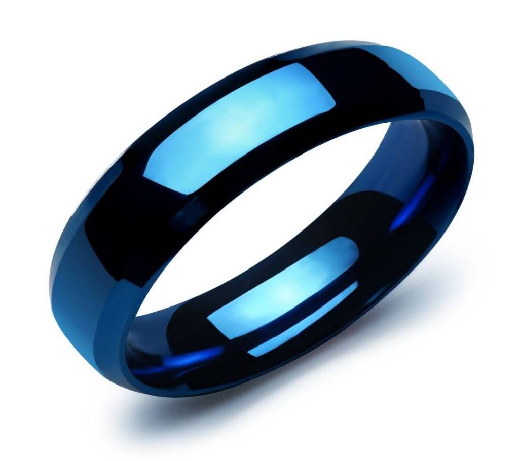 Blue Stainless Steel Finger Ring