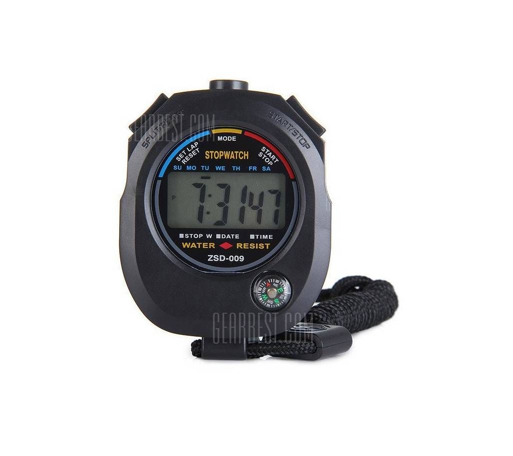 LCD Sport Watch with Compass Time Alarm Date Calendar Function