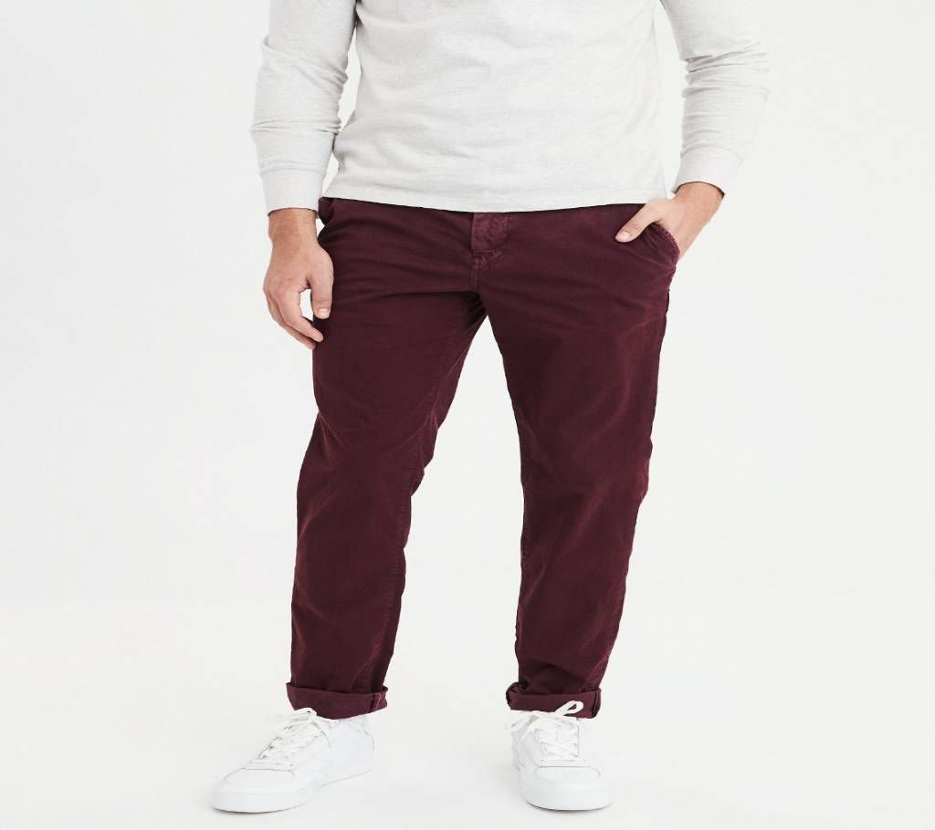 Burgundy Color Gabardine Pants