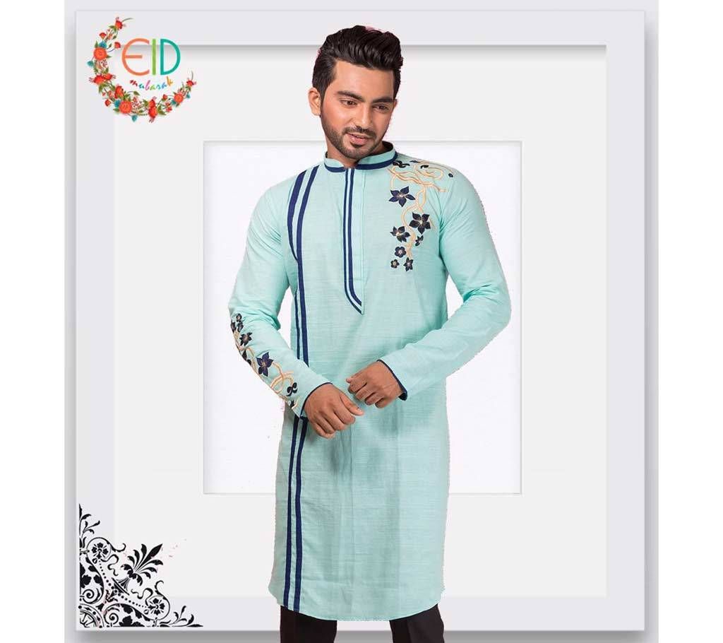  Mens Cotton Embroidery Punjabi