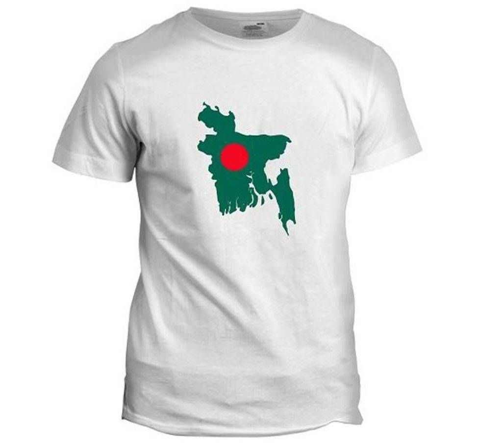Bangladeshi Map Mens Stylish Half Sleeve T-Shirt