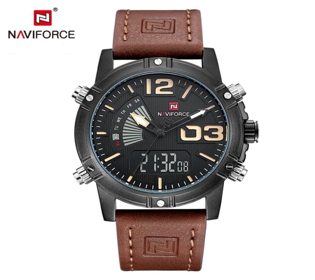 NAVIFORCE 9095 PU LEATHER WATCH FOR MEN