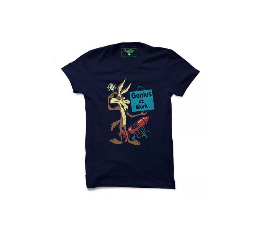 Genius At Work Mens Half Sleeve T-shirts