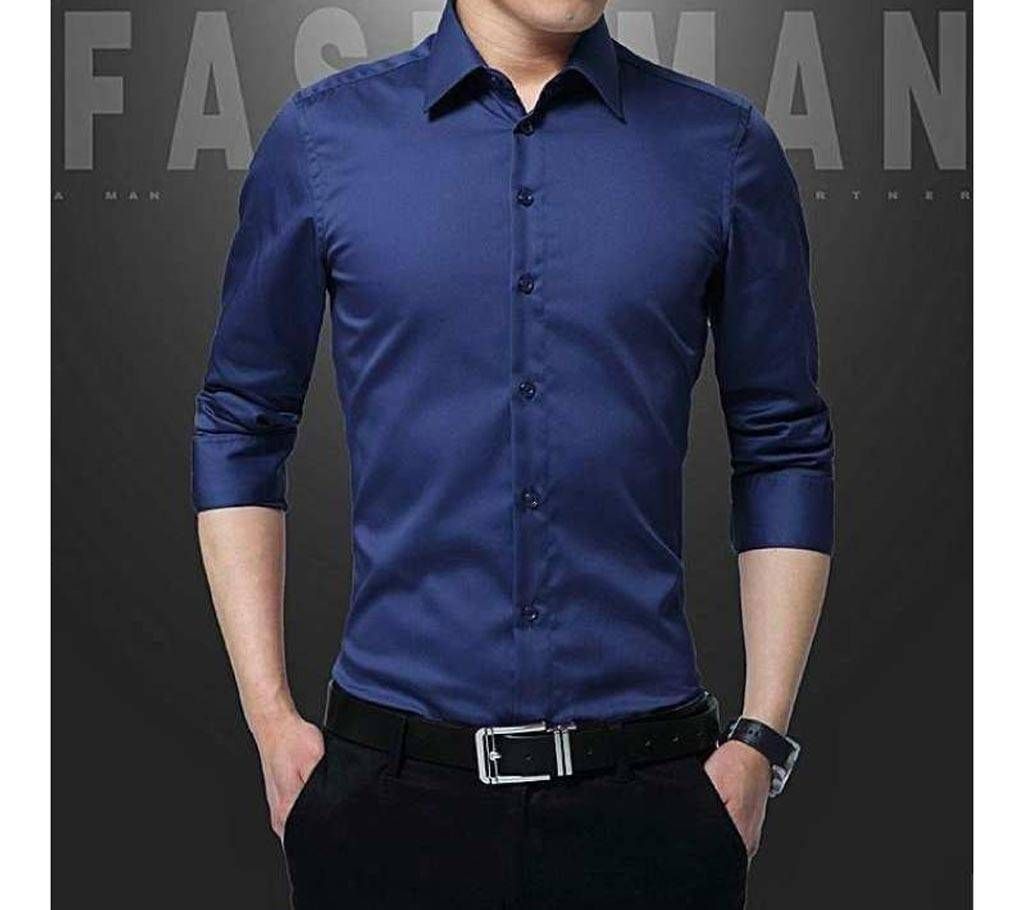 Navy Blue Casual Shirt For Men