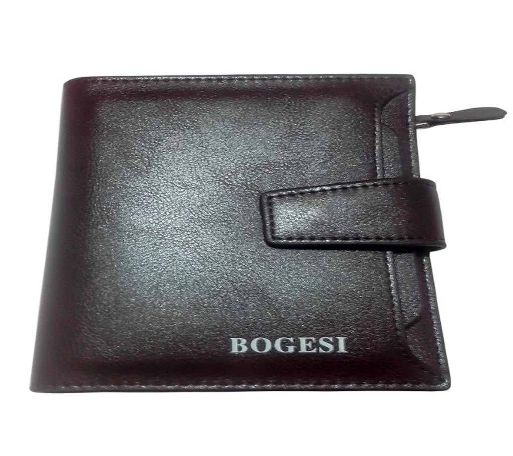BOGESI Chocolate Leather Wallet for Men