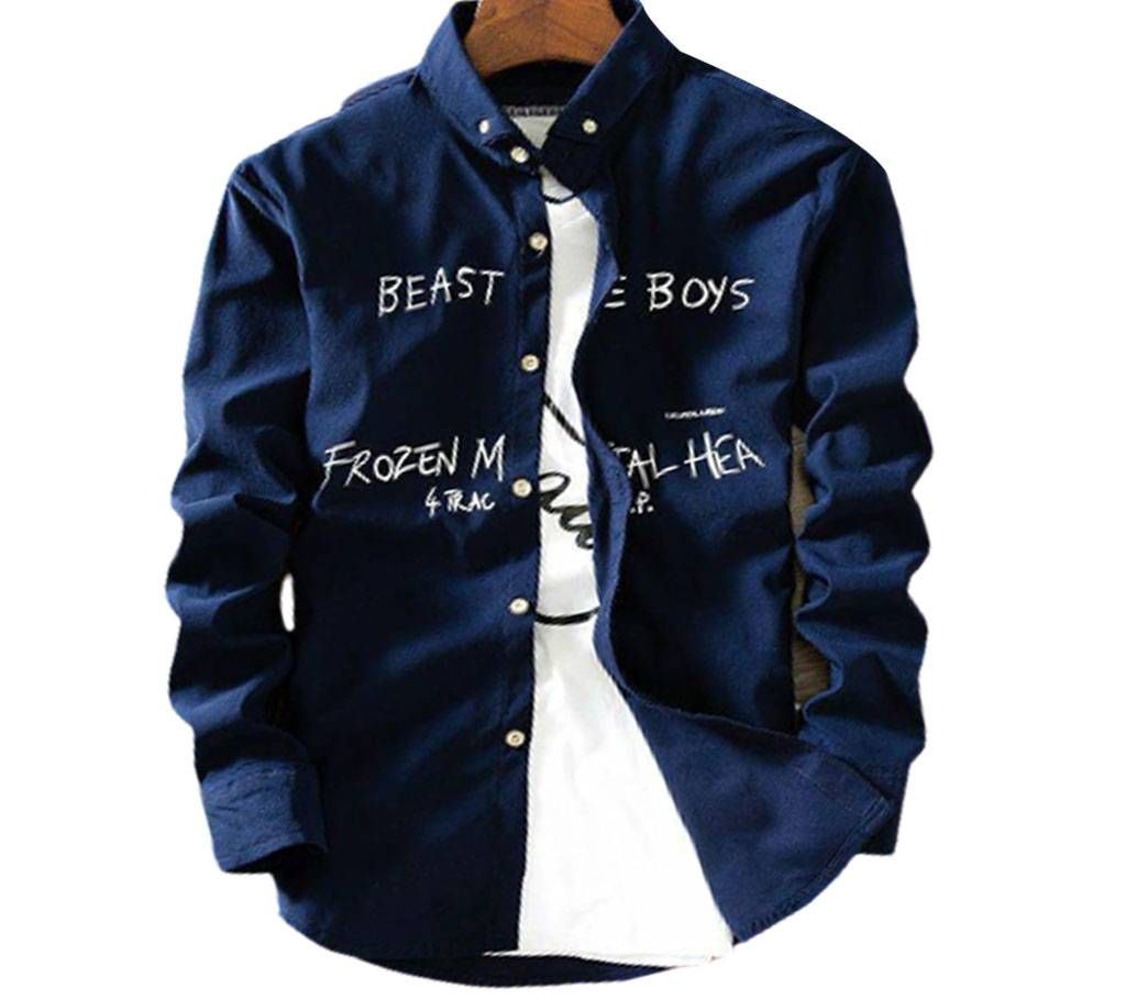Nevy Blue Beasti Boys Stylish Causal Shirt For Man