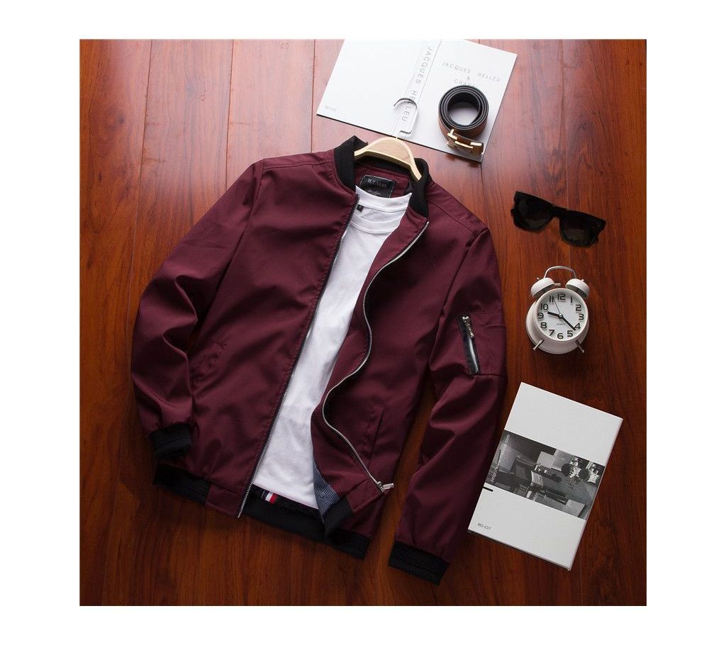 Name: Maroon Stylish Winter Jacket for Men - 06 - UNQ