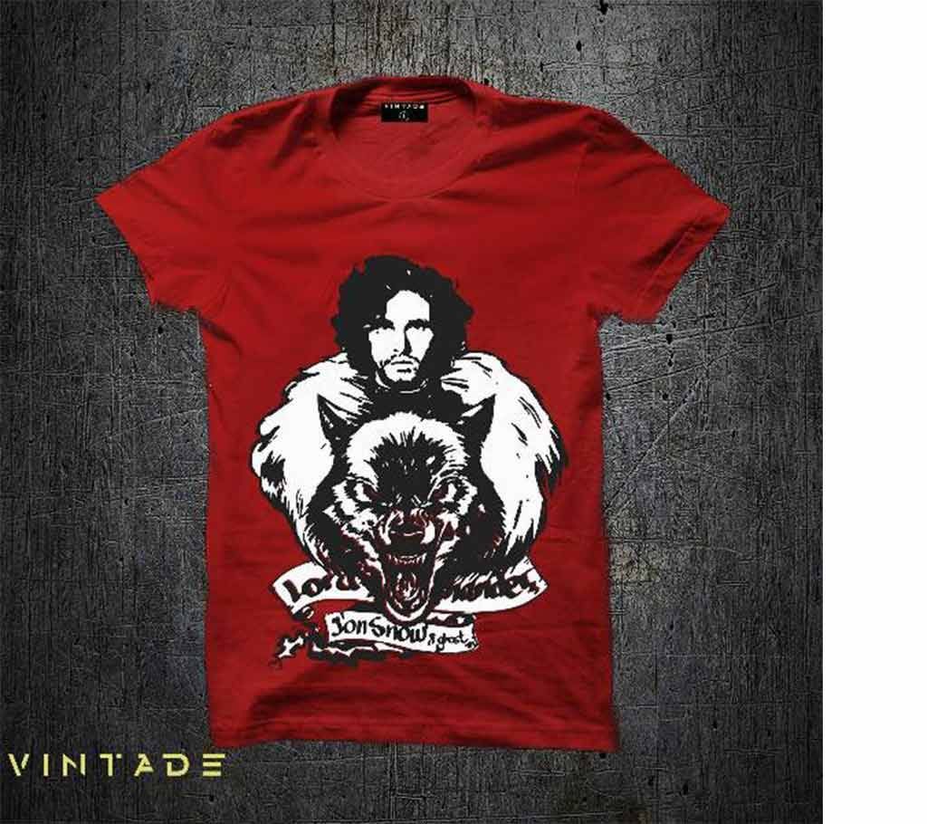 'Jon Snow'- mens cotton round neck t shirt 