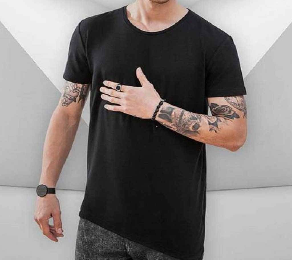 One Angle Cut Tee X Black Menz T-Shirt