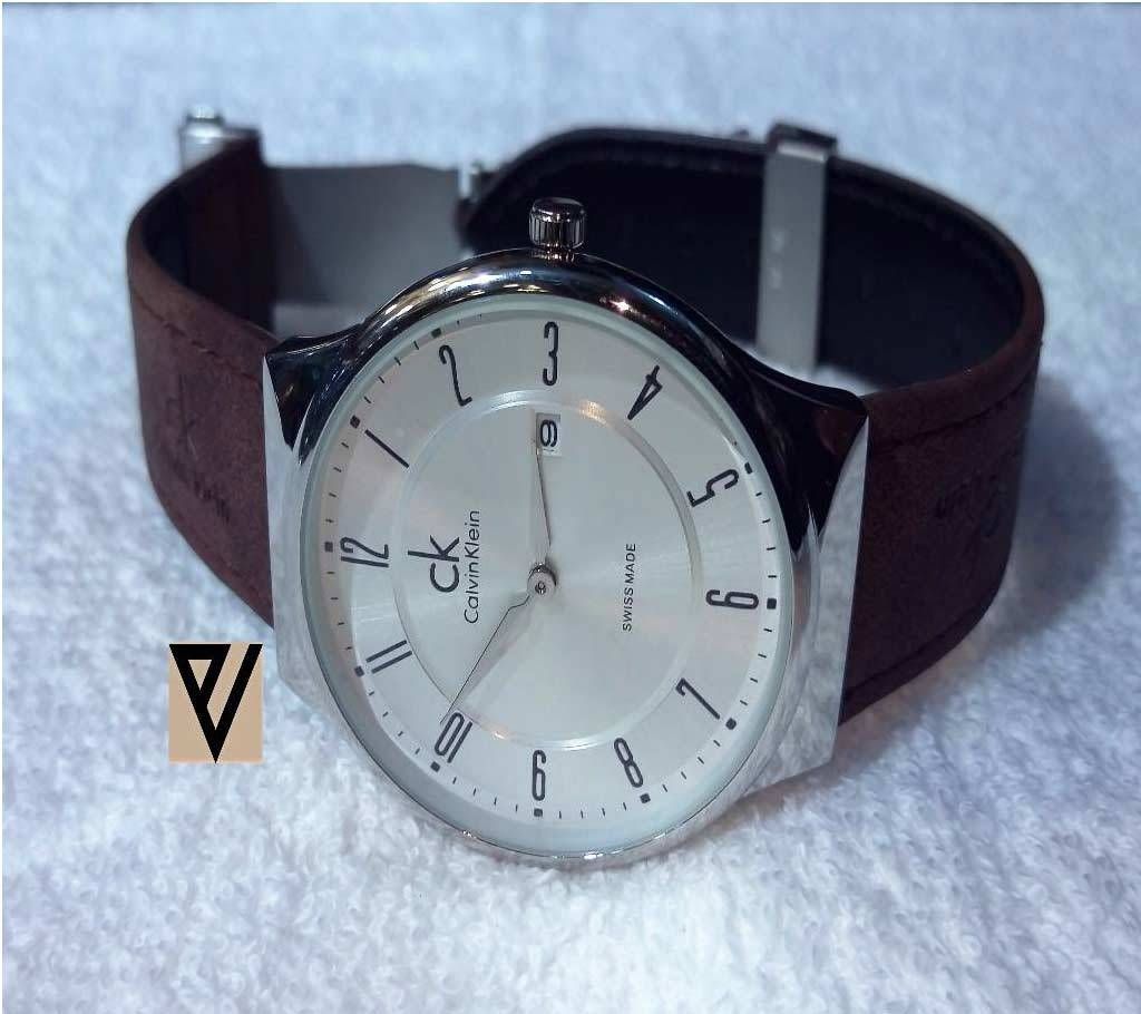 CALVIN CLIEN Gents Leather Belt Wristwatch (Copy)