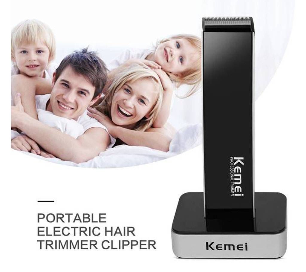 Kemei Kemei KM-619 Exclusive Rechargeable Hair Trimmer/Clipper - Black and Silver