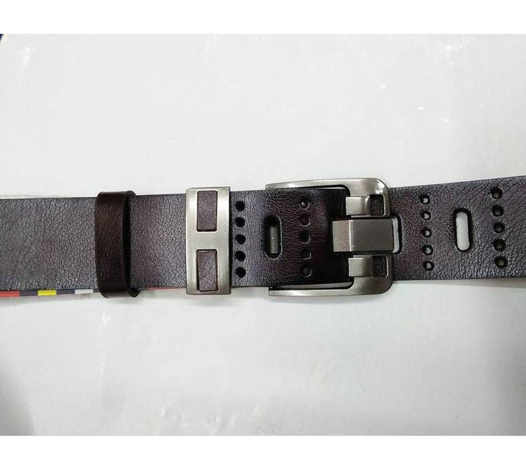 Gents mixed leather casual belt 