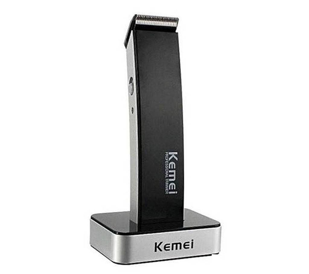 KM-619 Rechargeable Hair Clipper and Trimmer - Black and Silver