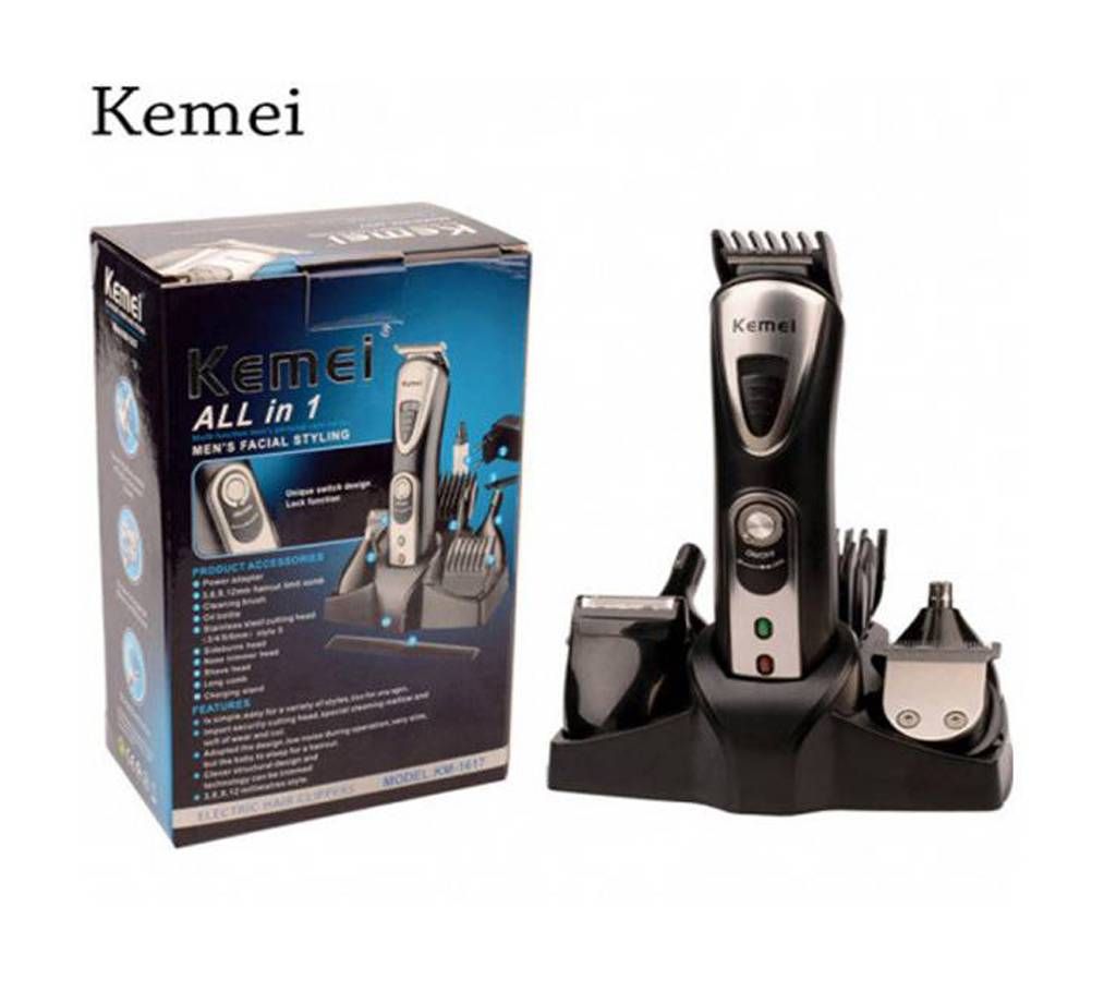 Kemei KM- 1617 Rechargeable Nose Ear Eyebrow Hair Trimmer