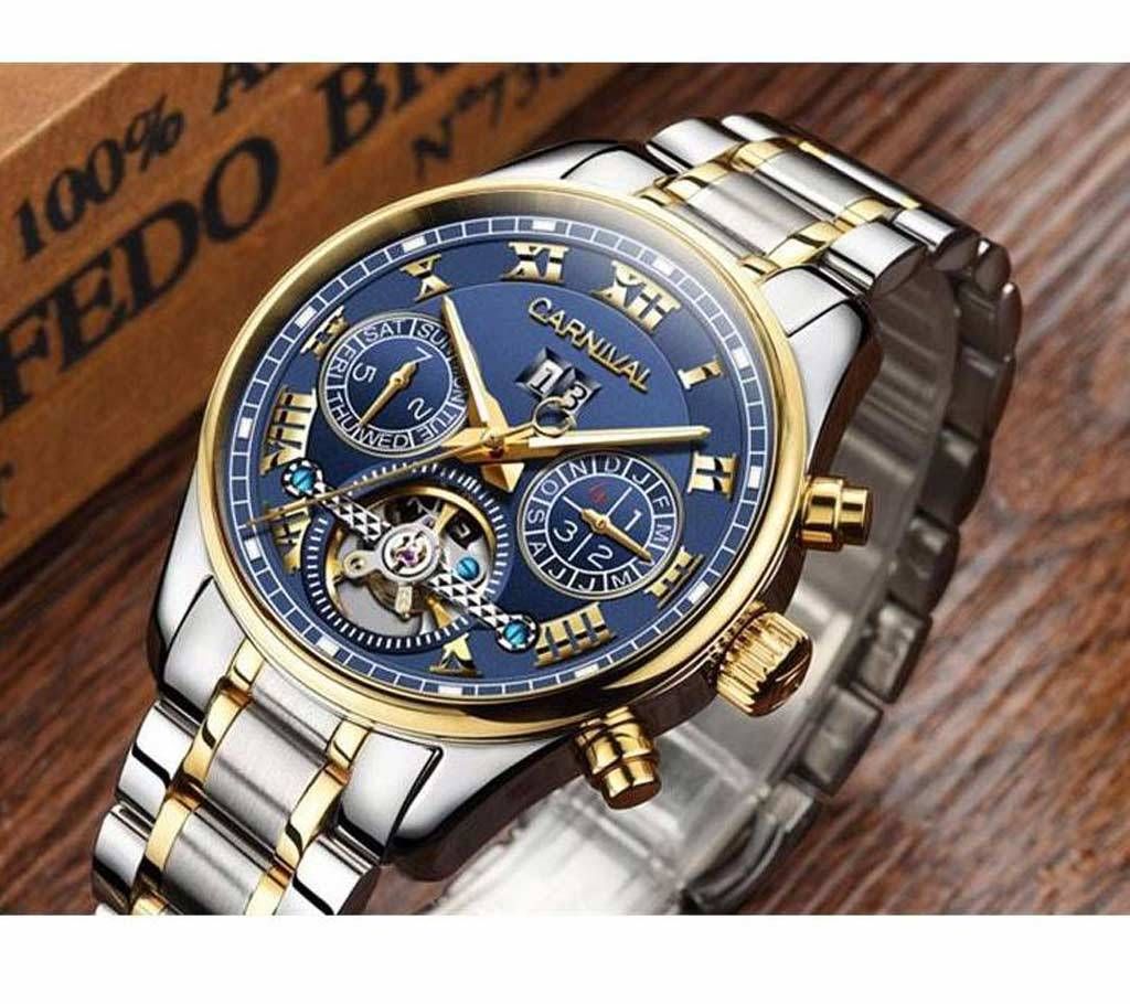 Retro 44 Silver Stainless Steel Chronograph Watch for Men