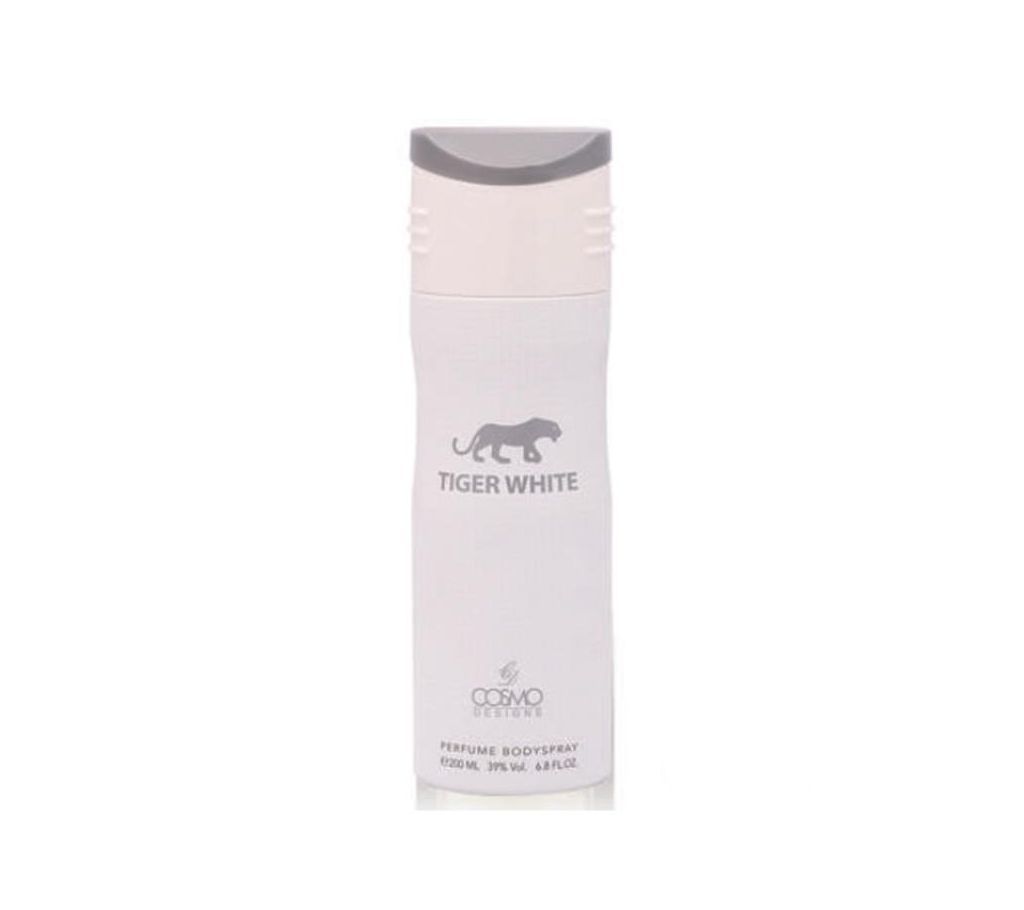 COSMO DESIGNS TIGER WHITE PERFUMED DEODORANT BODY SPRAY FOR MEN 200 ML