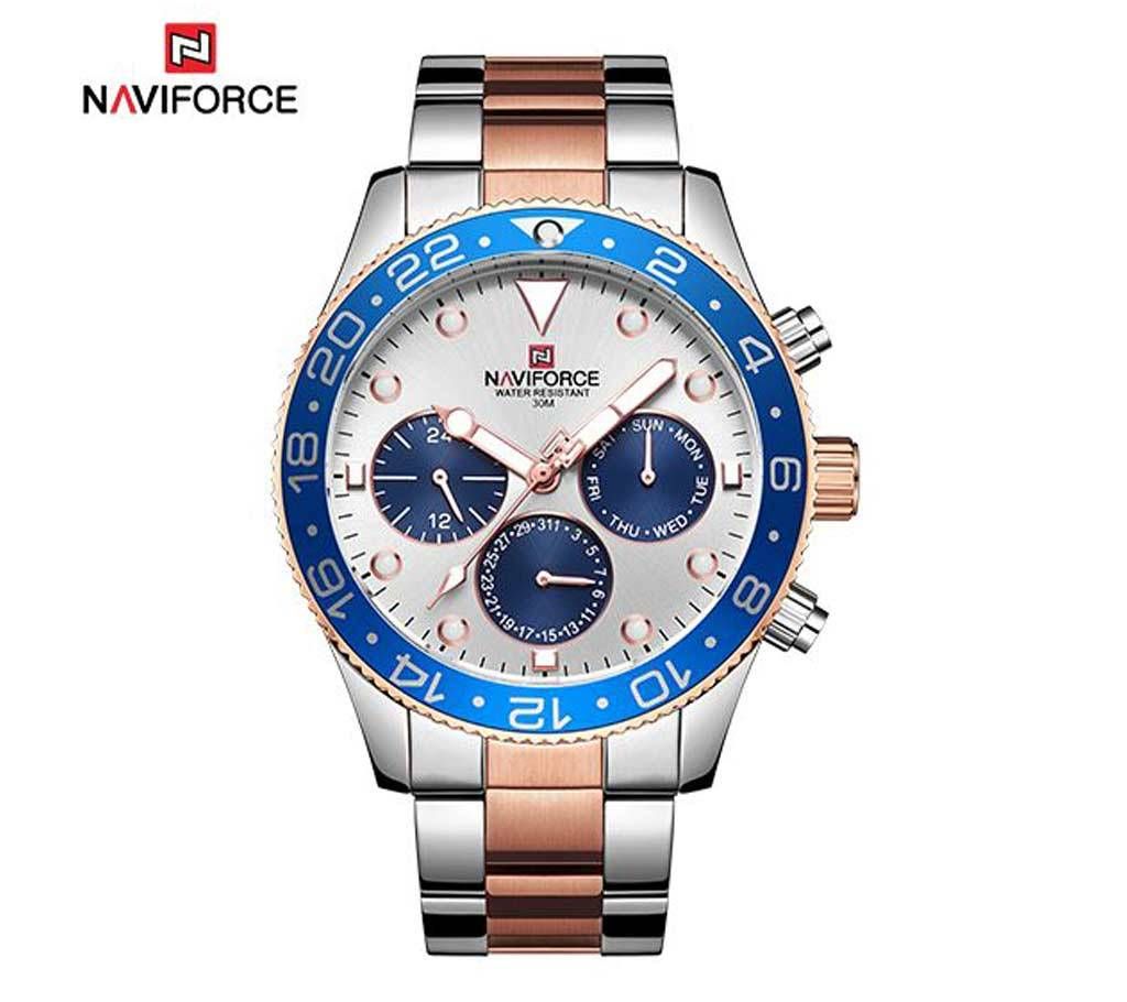 NAVIFORCE 9147 RoseGold Stainless Steel Chronograph Watch For Men