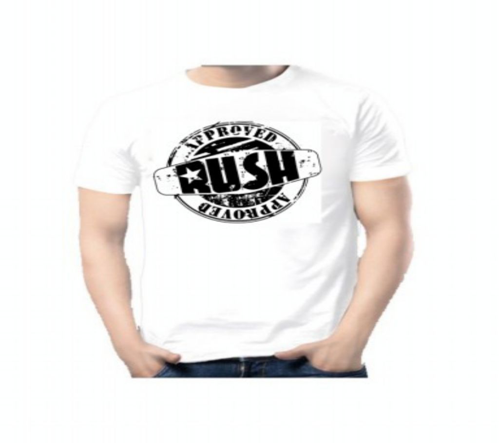 RUSH Mens Half Sleeve Cotton Round neck  t-shirt