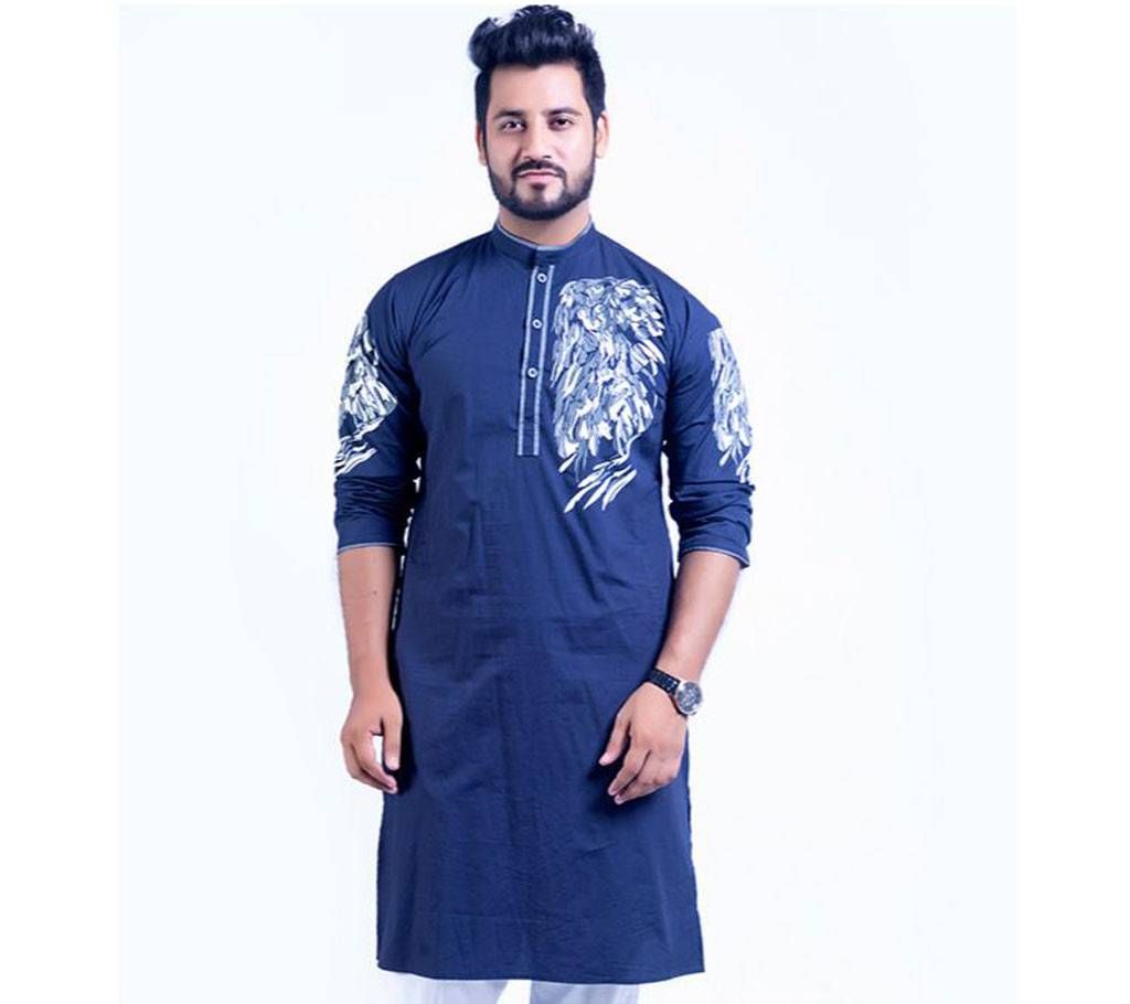 Semi Long Cotton Panjabi (Design) 