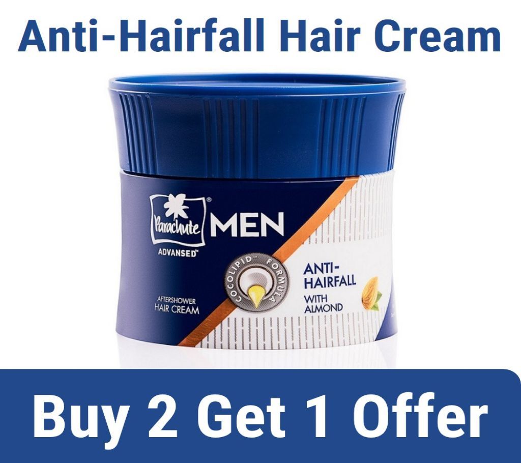 Parachute Hair Cream Advansed Men After shower Anti Hairfall with Almond - 100gm (Buy 2 Get 1 Combo Offer)