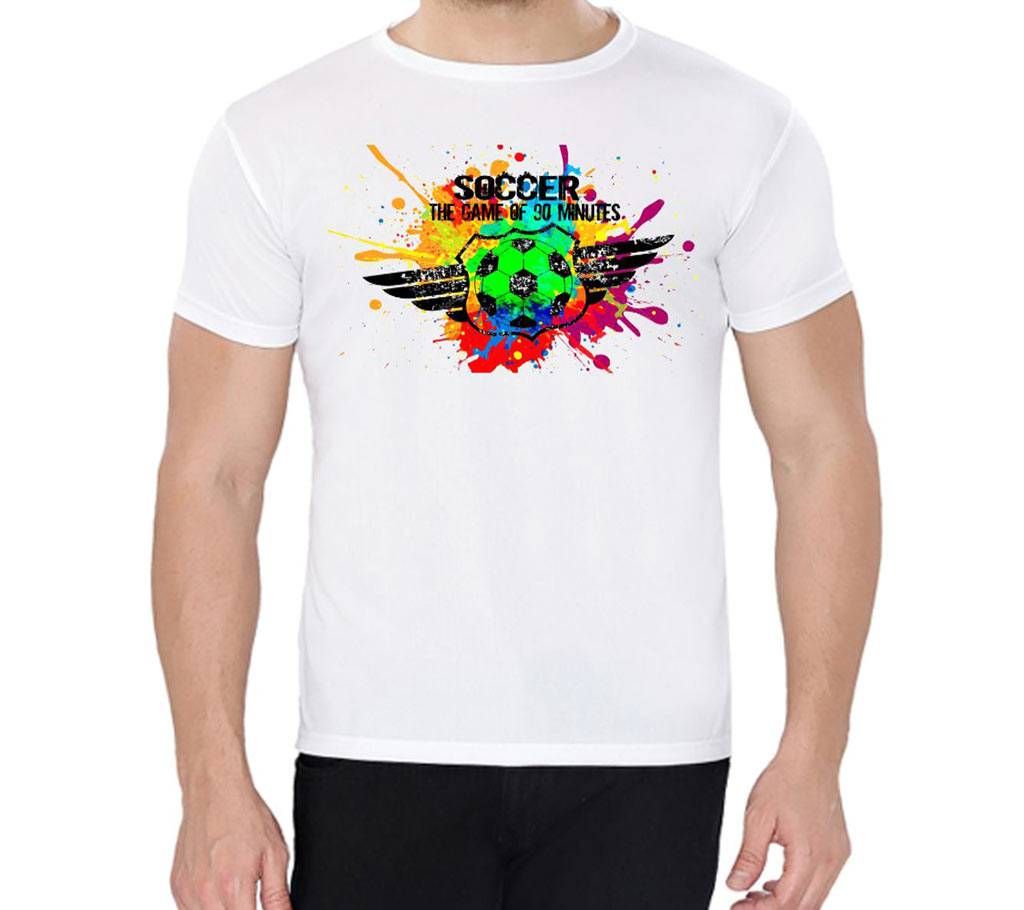 Colorful Soccer - Half Sleeve T-shirt For Men