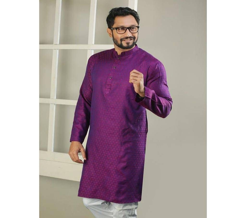 Semi  Long Panjabi For Men Pj 004 -1smack