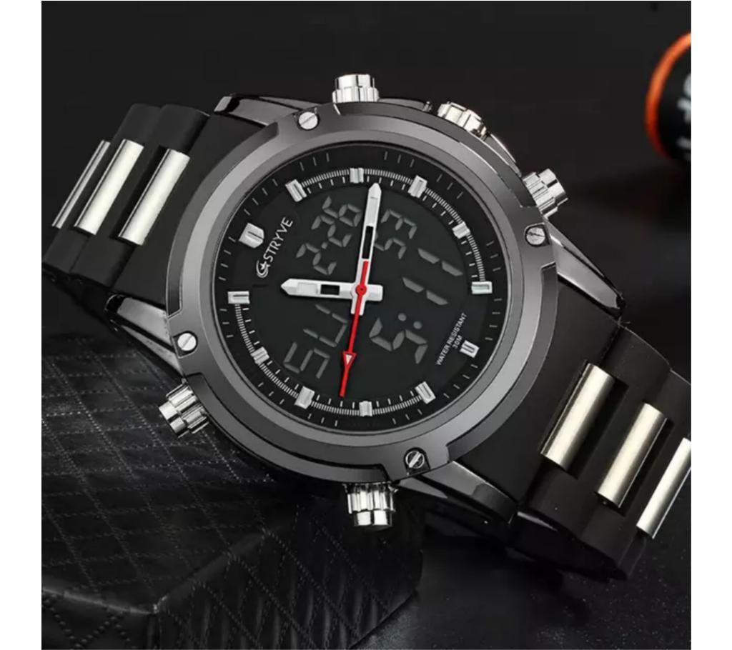 Joefox Stainless steel and plastic wrist watch