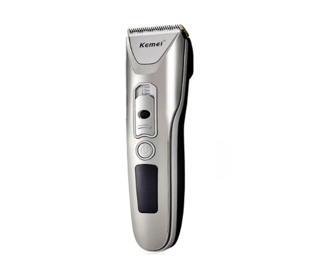 KM-5030 Exclusive Rechargeable Hair Clipper & Trimmer - Silver and Black