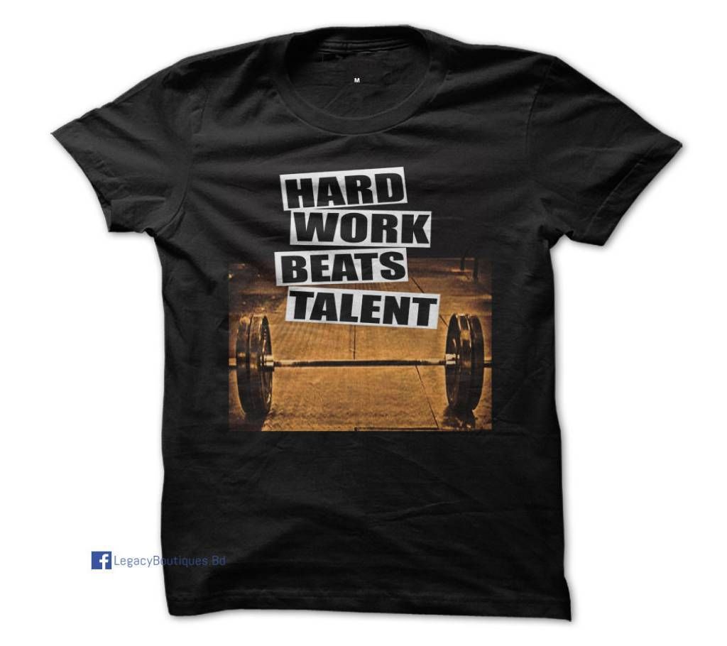 Hard Work Beats Talent Men's Half Sleeve T-shirt
