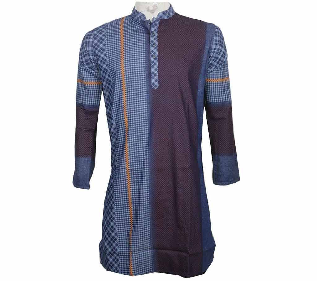 Denim Fabric Wash Panjabi for Men