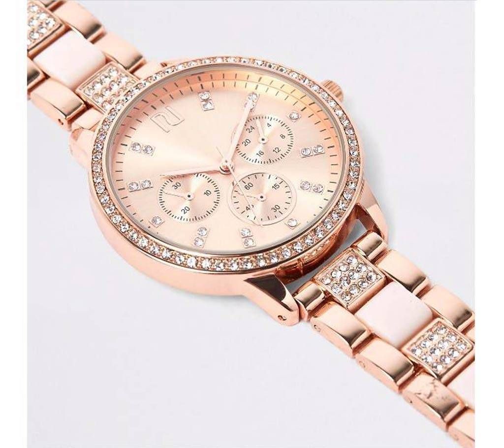 River Island Rose gold chain link strap watch