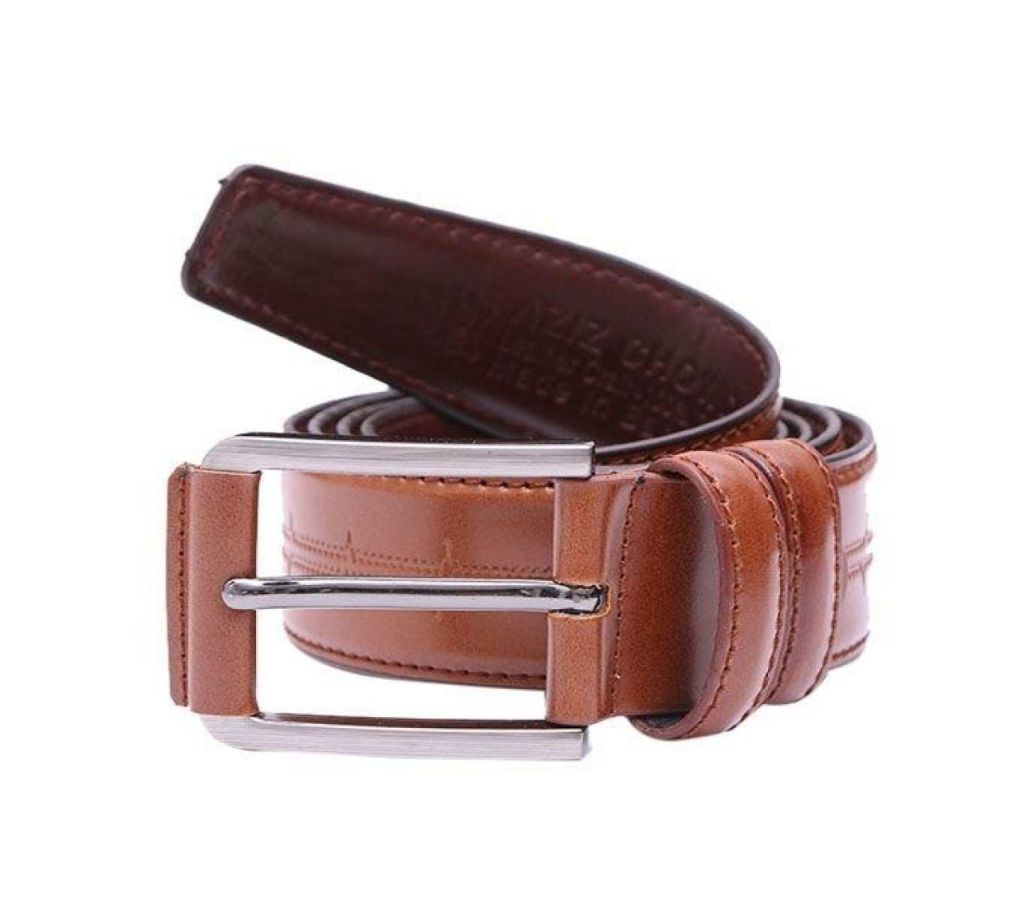 Sandy Brown Leather Casual Belt For Men-CSB-98