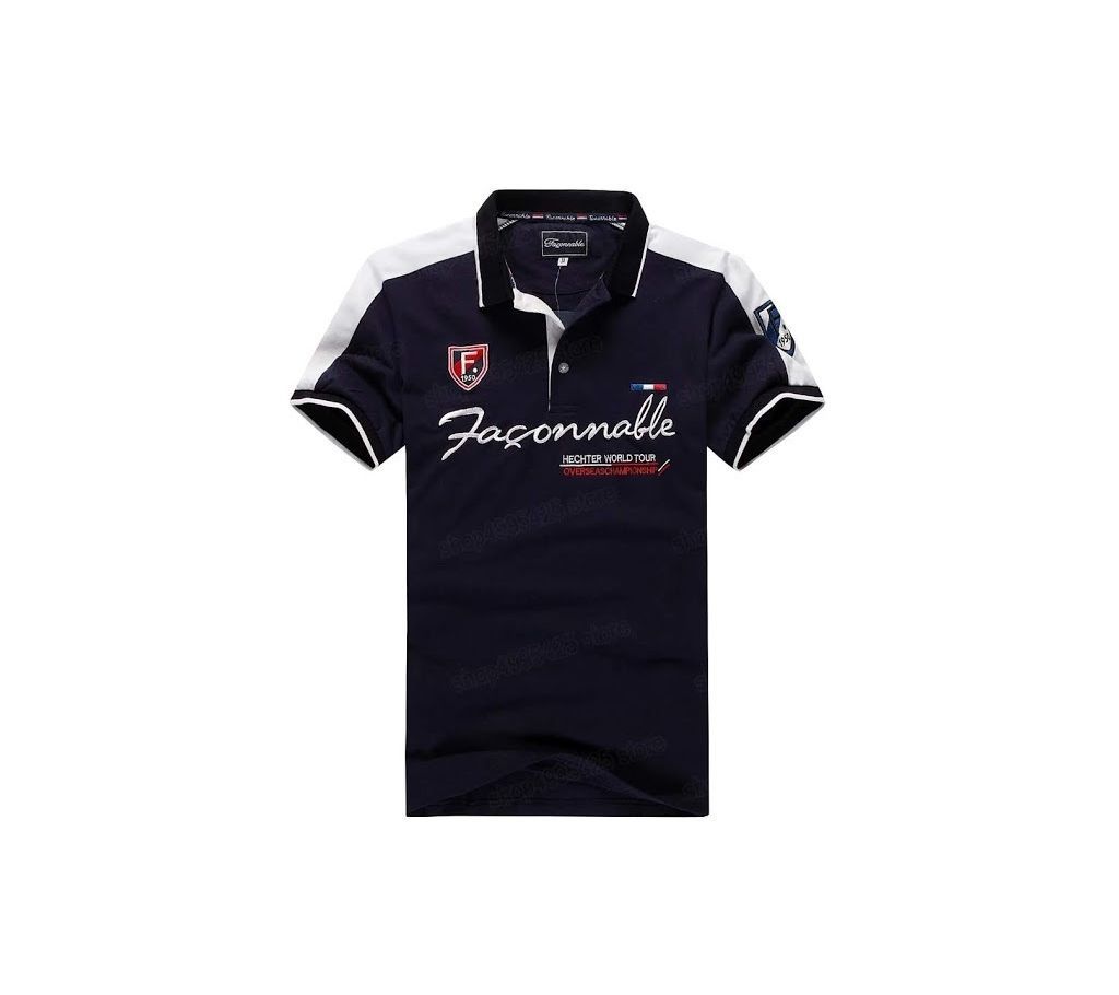Mens Polo T-shirt Black 786