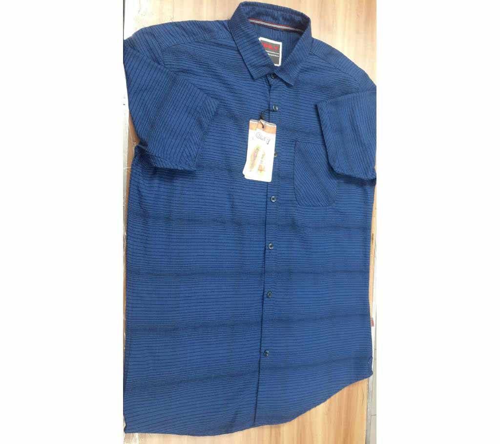 Half Sleeve Casual Shirt For Mens Blue 