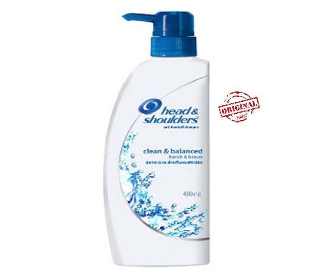 H & S Clean & Balance Shampoo 480ml