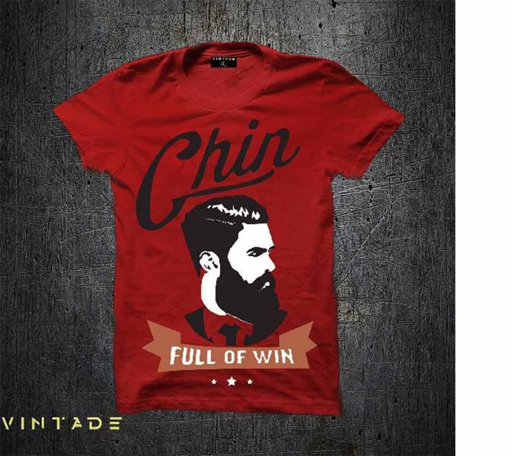 'Bearded'- mens cotton round neck t shirt 