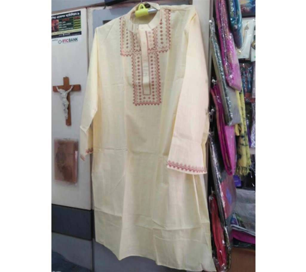 Large Cotton Panjabi with Embroidery