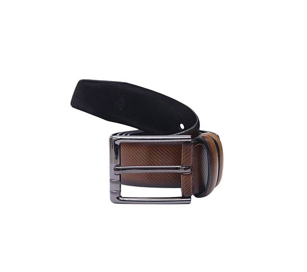 Saddle Brown Artificial Leather Formal Belt