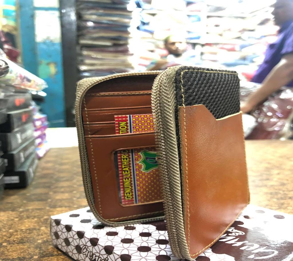 Zipper Closer Regular Shaped Wallet for Men