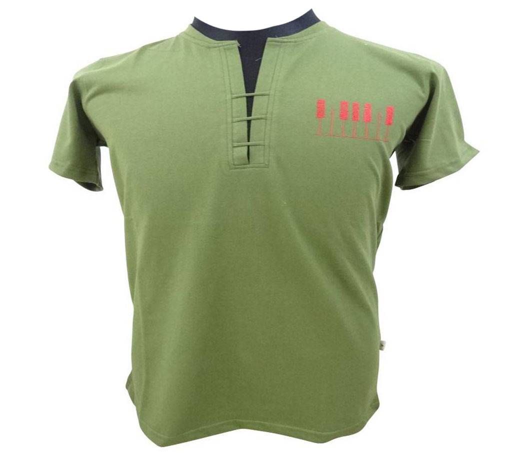 Olive Serafino T-Shirt