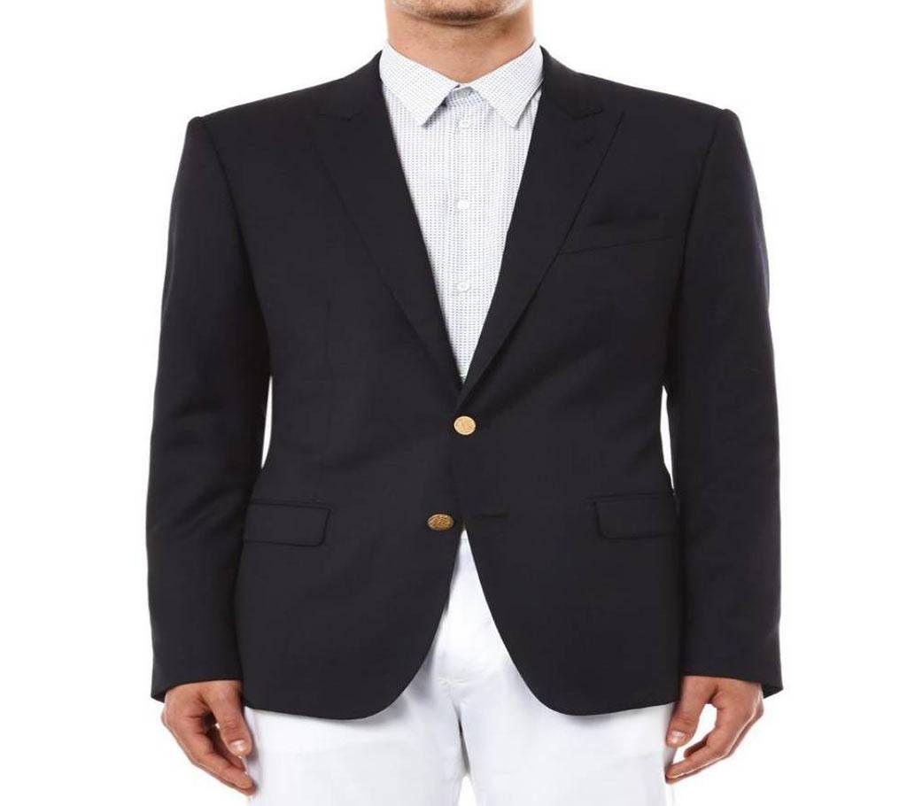 Samuel Windsor Martini-Fit Gold Button Blazer - Black