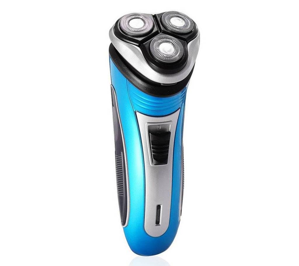 KM-2801 Triple Floating Blade Heads Rechargeable Electric Shaver - Blue